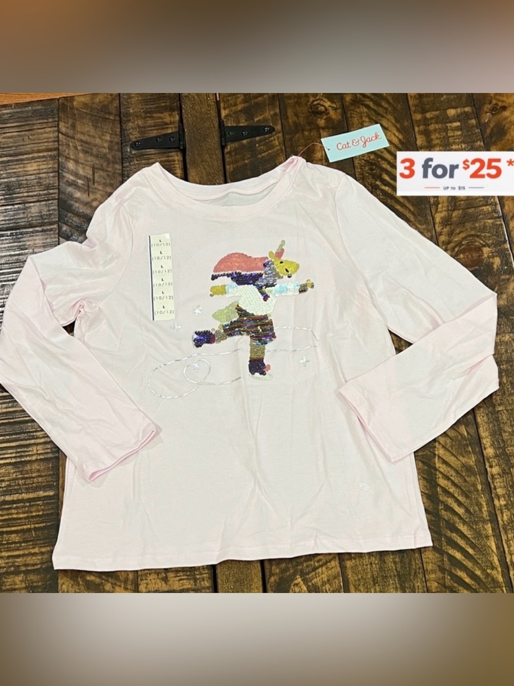 Light Pink Sequin Unicorn Long Sleeve Tee by Cat & Jack